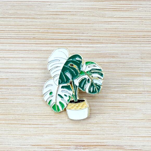 Potted Plant Enamel Pin, Cute Houseplant Pin Badge, Plant Gift - Picture 2 of 4